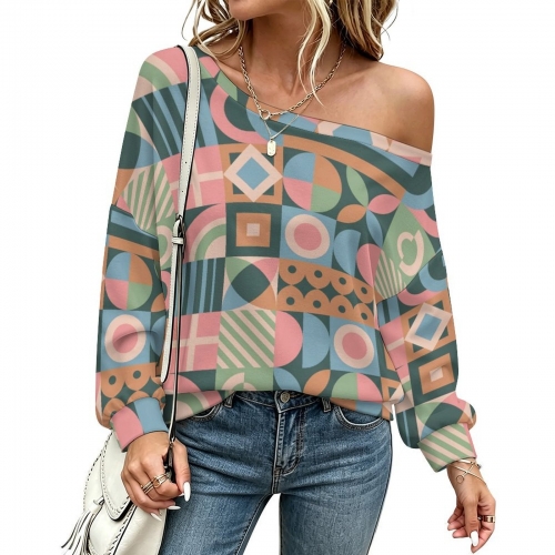 Women's Off-shoulder Long Sleeve Sweatshirt