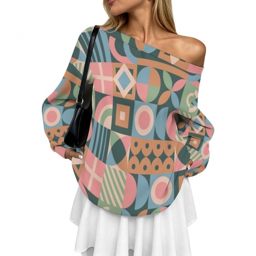 Women's Off-shoulder Long Sleeve Sweatshirt