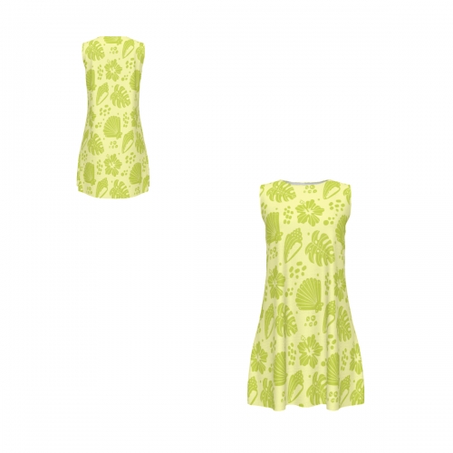 Women's Sleeveless Crew-Neck Dress