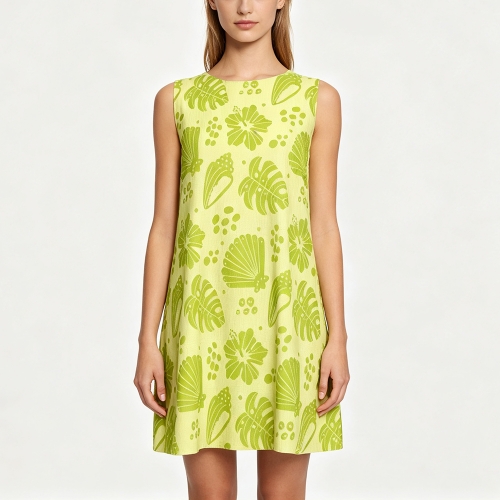 Women's Sleeveless Crew-Neck Dress