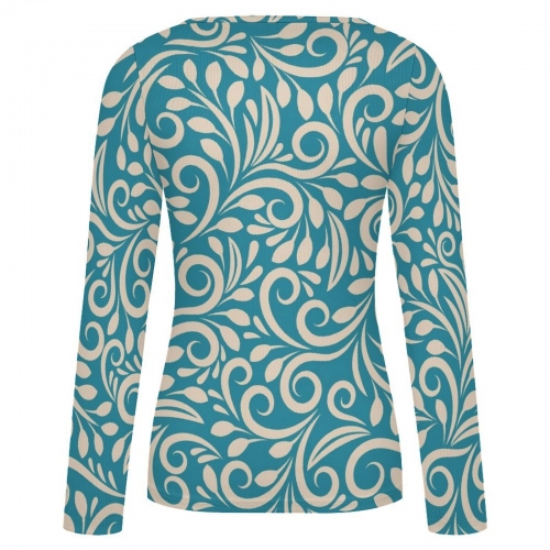 Women's Square Neck Long Sleeve Shirt