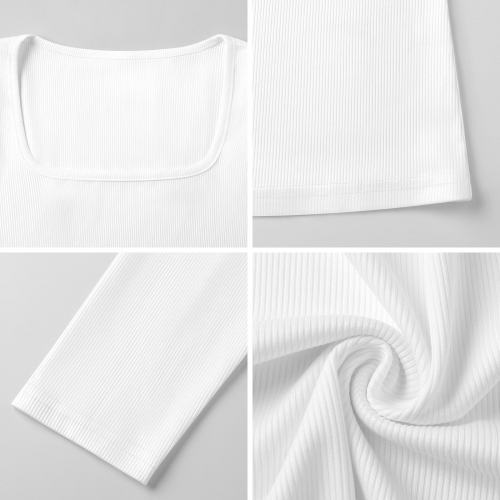 Women's Square Neck Long Sleeve Shirt