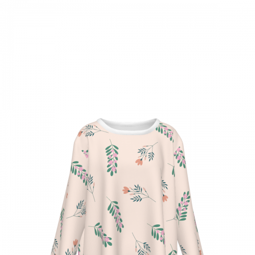 Women's Loose Crew Neck Side Split Top