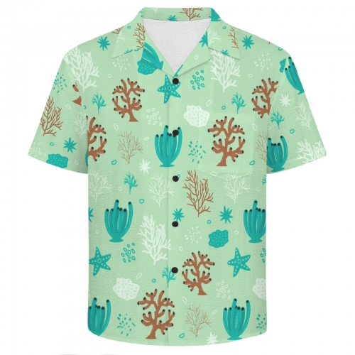 Custom Men's Crinkle Short Sleeve Shirt ( Model T87 )