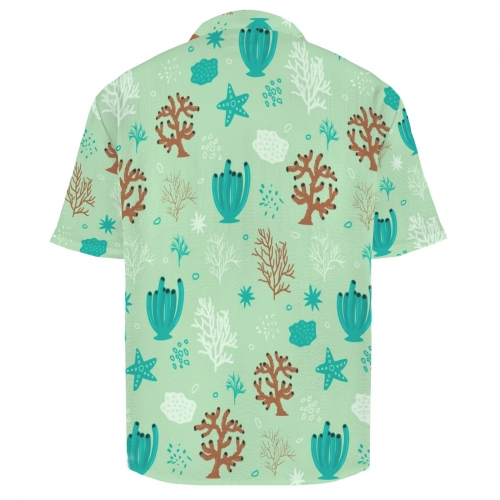 Custom Men's Crinkle Short Sleeve Shirt ( Model T87 )