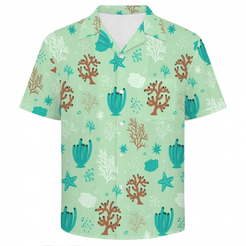 Custom Men's Crinkle Short Sleeve Shirt ( Model T87 )