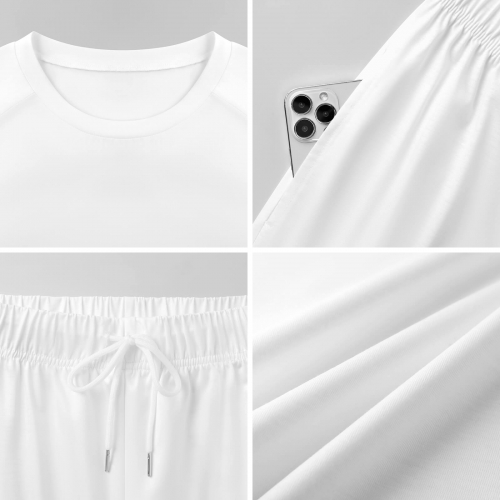 Men's Raglan Long Sleeve Crew Neck Pajama Set