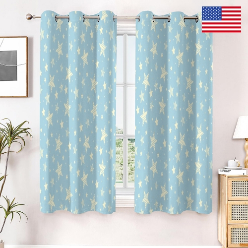 Grommet Curtains 52" x 63" ( Set of 2 ) | Ships from USA