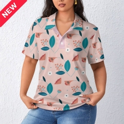 Women's Straight Fit Polo Shirt with Buttons