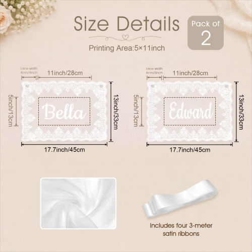 Lace Chair Back Decor ( Set of 2 )