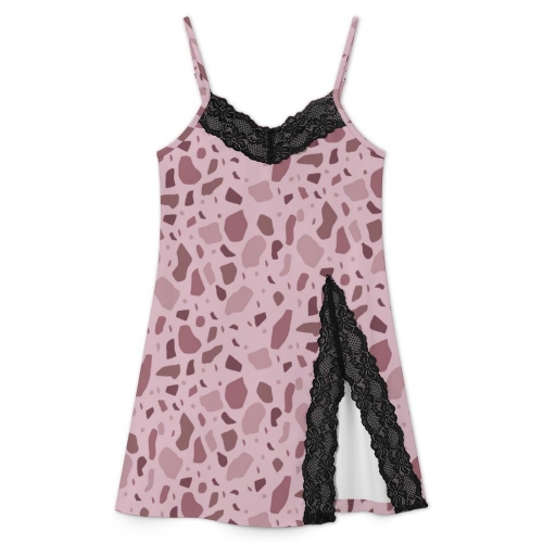 Women's Lace Slit Cami Pajama Dress