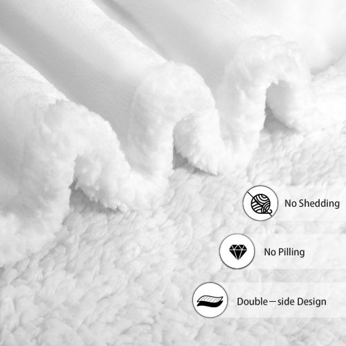 Double-Layer Flannel Sherpa Blanket 150 x 200cm