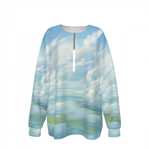 Women's Half Zip Long Sleeve Sweatshirt