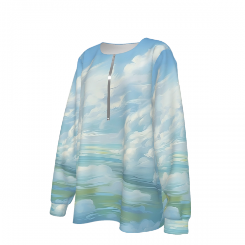 Women's Half Zip Long Sleeve Sweatshirt