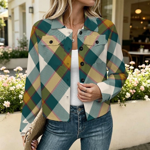 Women's Cropped Shirt Jacket