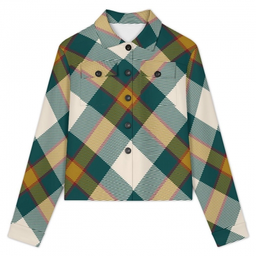 Women's Cropped Shirt Jacket