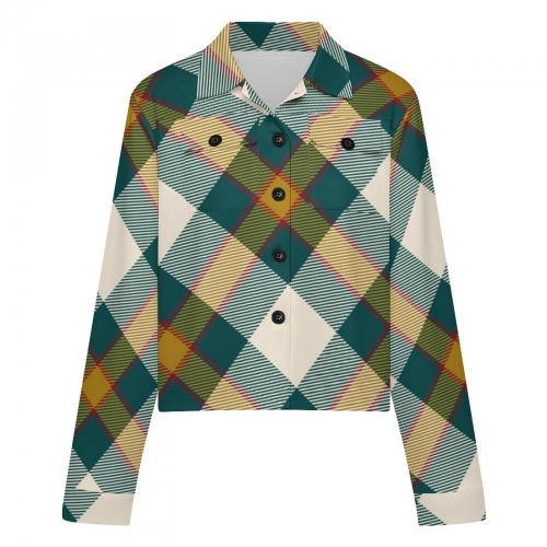 Women's Cropped Shirt Jacket
