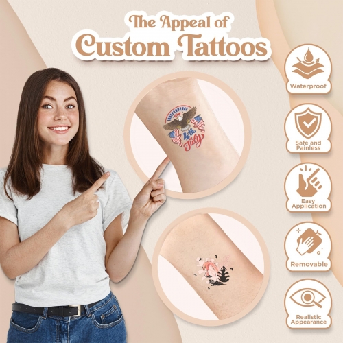 Personalized Temporary Tattoos ( 15 Pieces, Customizable Separately ) | Ships from USA