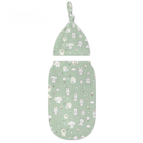 All Over Print Cotton Baby's Swaddle Set