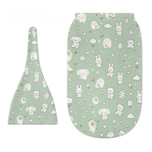 All Over Print Cotton Baby's Swaddle Set
