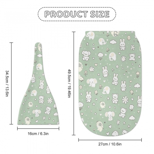 All Over Print Cotton Baby's Swaddle Set