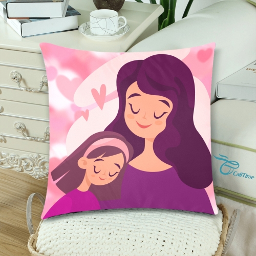 Throw Pillow Cover 18"x 18" (Twin Sides) (Set of 2)