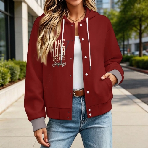 Unisex Hooded Baseball Jacket