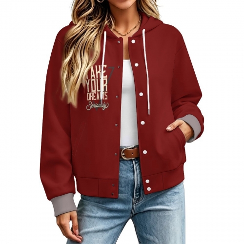 Unisex Hooded Baseball Jacket