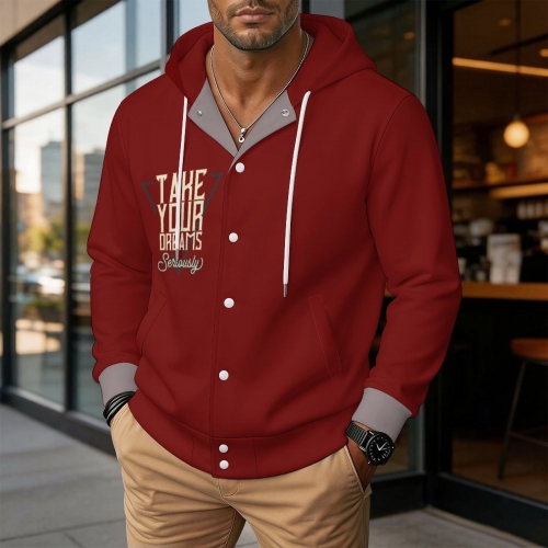 Unisex Hooded Baseball Jacket