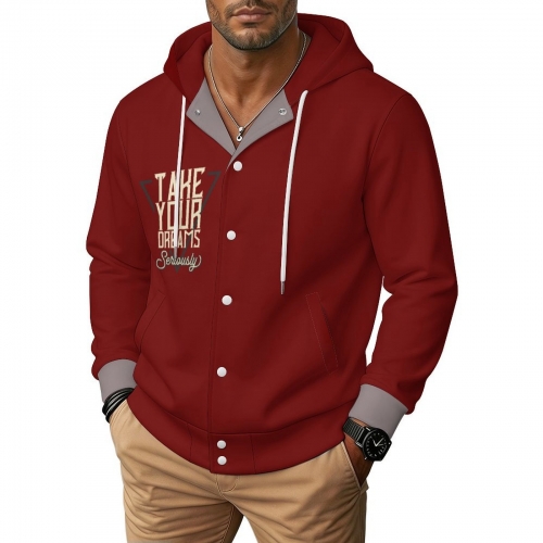 Unisex Hooded Baseball Jacket