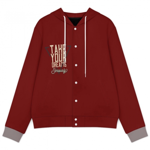 Unisex Hooded Baseball Jacket