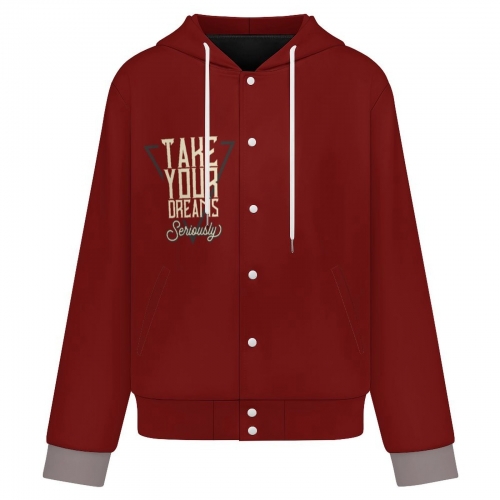 Unisex Hooded Baseball Jacket