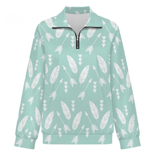 Women's Quarter Zip Pullover Sweatshirt