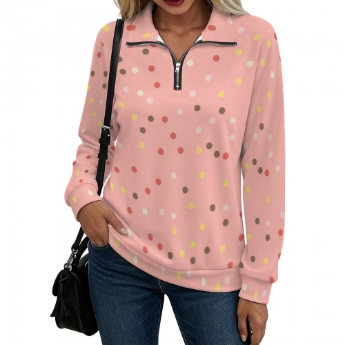 Women's Quarter Zip Pullover Sweatshirt