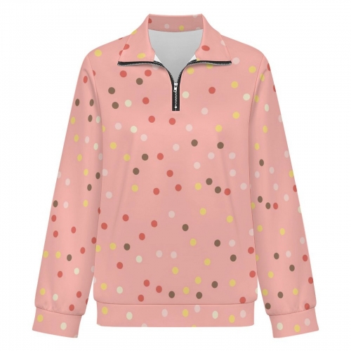 Women's Quarter Zip Pullover Sweatshirt