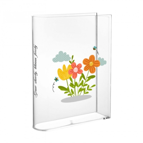 Acrylic Book Shaped Vase（Front & Side）