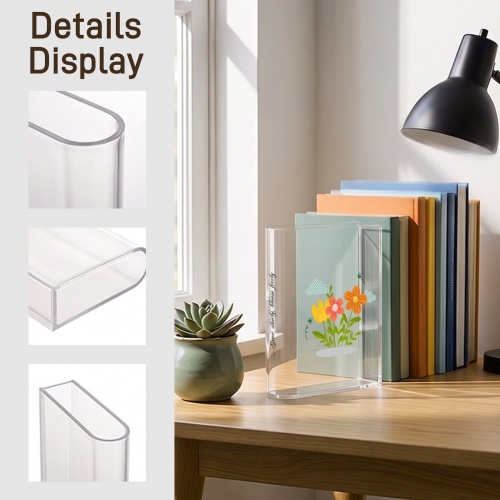 Acrylic Book Shaped Vase（Front & Side）