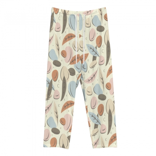 Women's Drawstring Lounge Pants Without Pockets ( Model L84 ) | Ships from USA
