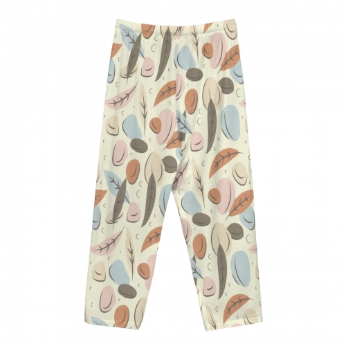 Women's Drawstring Lounge Pants Without Pockets ( Model L84 ) | Ships from USA