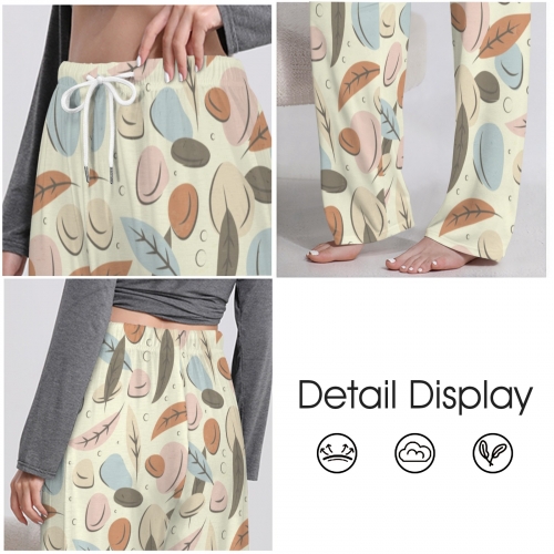 Women's Drawstring Lounge Pants Without Pockets ( Model L84 ) | Ships from USA