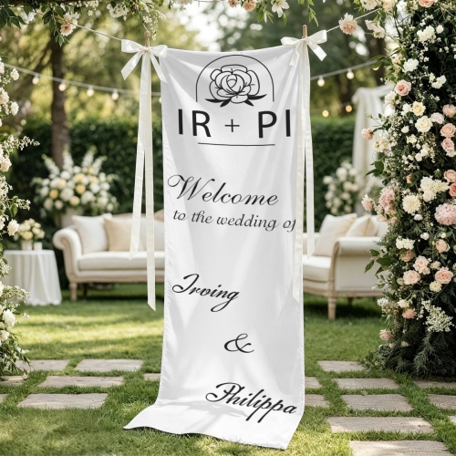 Polyester Peach Skin Wall Tapestry with Ribbons 24" x 75" | Ships from USA
