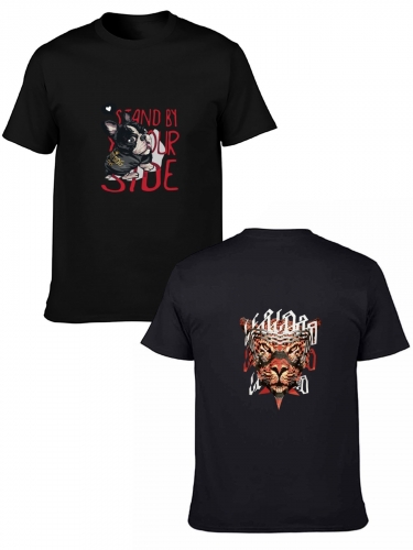 Adult Cotton T-Shirt ( Two- Side Printing ) | Ships from USA