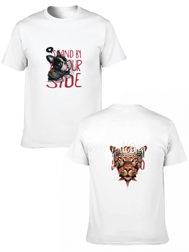 Adult Cotton T-Shirt ( Two- Side Printing ) | Ships from USA