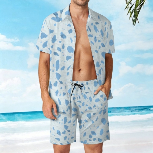 Men's Satin Short Sleeve Pajama Set