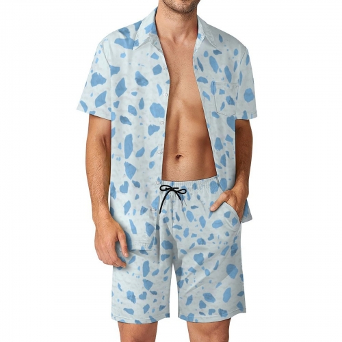 Men's Satin Short Sleeve Pajama Set