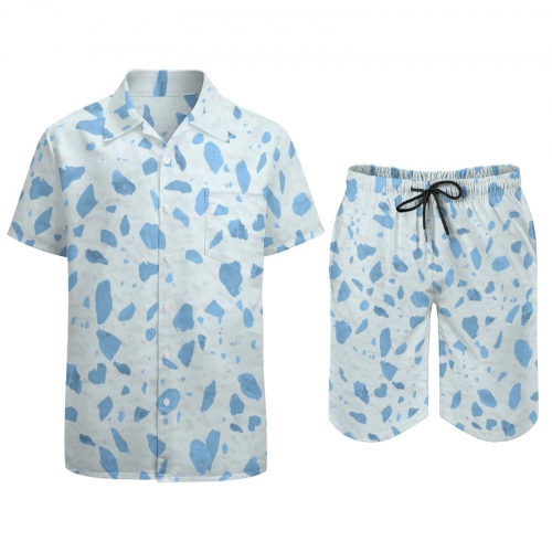 Men's Satin Short Sleeve Pajama Set