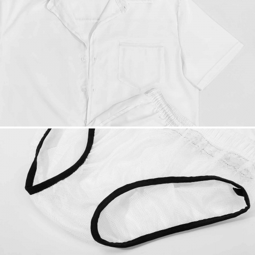 Men's Satin Short Sleeve Pajama Set