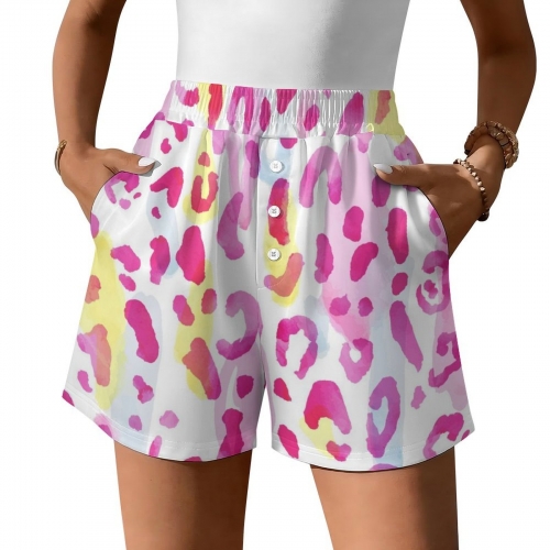 Women's Satin Pajama Shorts with Pockets