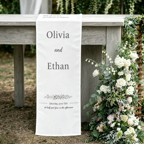 Wedding Table Runner 13" x 48" | Ships from USA