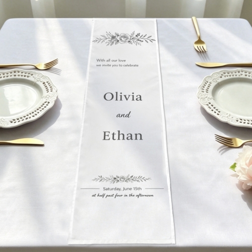 Wedding Table Runner 13" x 48" | Ships from USA